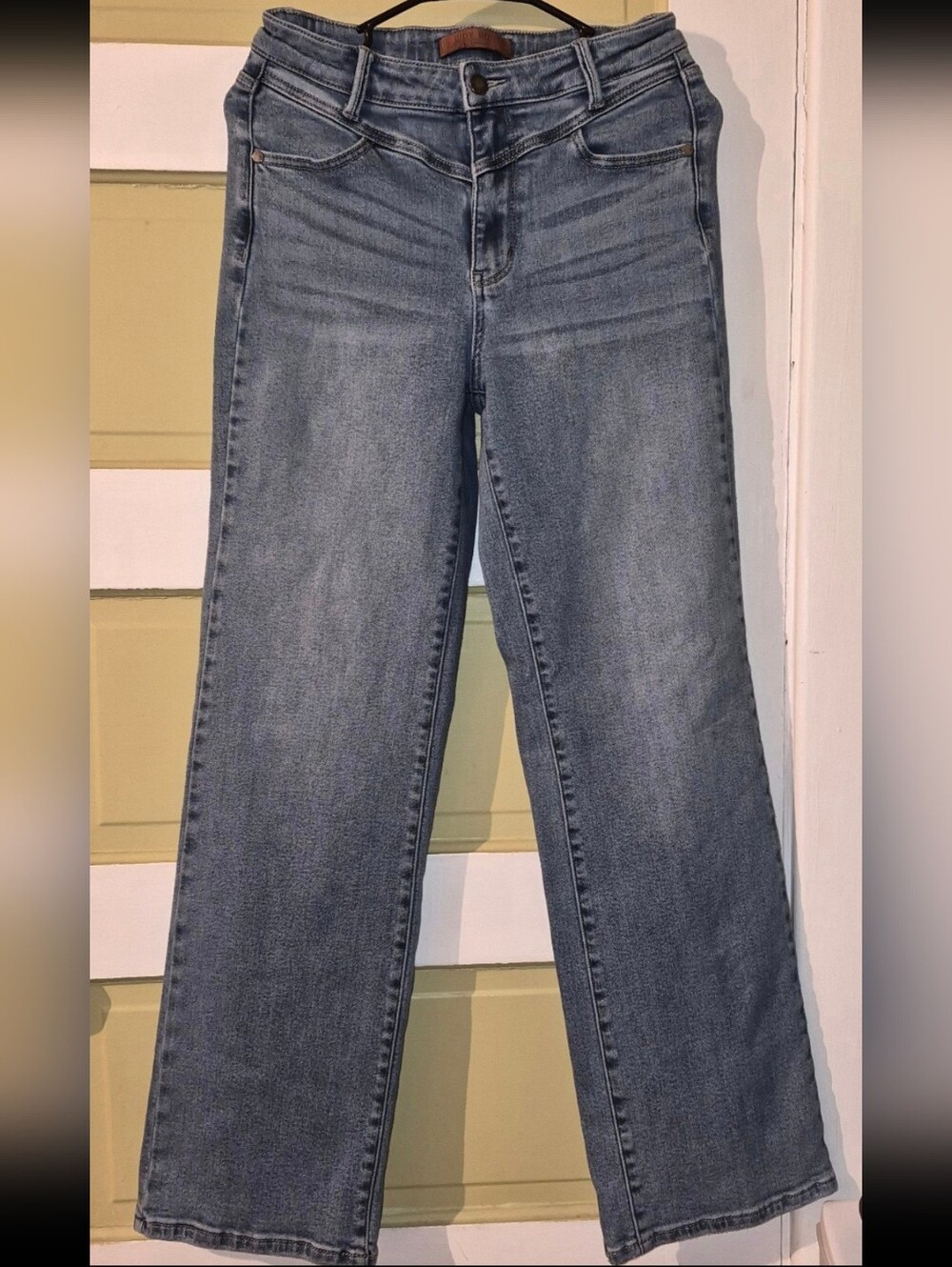 Lux Front Yoke Retro Wide Leg Jeans Judy Blue